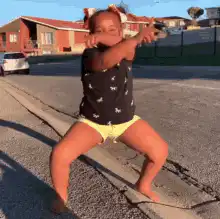 Toddler twerking on the street