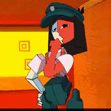 Two-Face Girl in Police Uniform