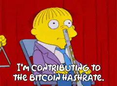 Ralph Wiggman playing clarinet Bitcoin hashrate