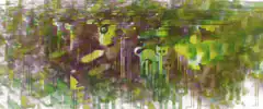 Abstract green and purple paint drip animation