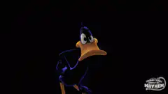 Daffy Duck surprised face zoom
