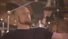 James Hetfield headbanging on stage