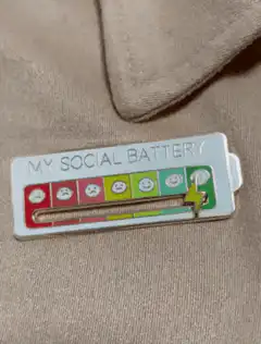 My Social Battery Pin