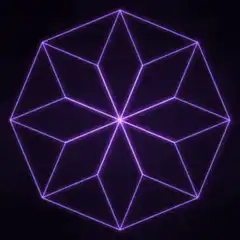 Purple neon geometric pattern animation