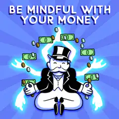 Monopoly Man Meditating with Money