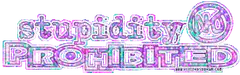 Stupidity No Prohibited Glitch Text