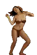 pixel art woman dancing