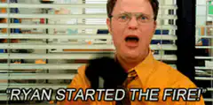 Dwight Shouting Ryan Started the Fire