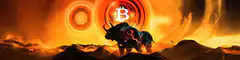 Bull with Bitcoin laser eyes
