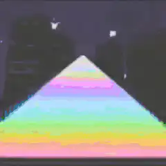 colorful pyramid cityscape