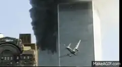 Airplane hits World Trade Center tower