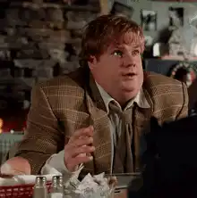Philip Seymour Hoffman excitedly talking