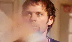 Dennis Reynolds slaps Michael Bluth