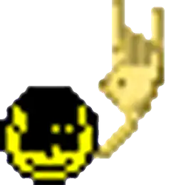 pixel face puts on sunglasses