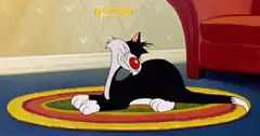Sylvester Cat with Halo