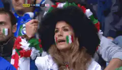 Italian fan and Claudio Marchisio celebrate goal