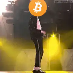 Bitcoin head Michael Jackson moonwalk