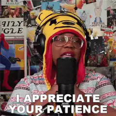 Woman in Pikachu hat says I appreciate your patience