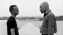 Walter White and Jesse Pinkman shake hands