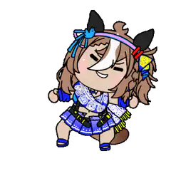 Chibi horse girl dancing