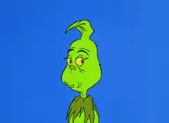 The Grinch smirking and getting angry