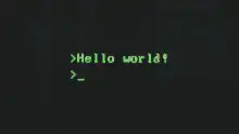 Hello world terminal animation