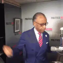 Al Sharpton dancing in blue suit