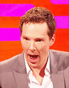 Benedict Cumberbatch shocked face