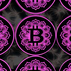 Pink Bitcoin Logo Pattern