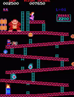 Donkey Kong arcade gameplay