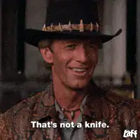 That's not a knife. That's a knife.