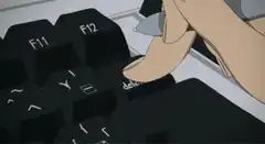 anime hand pressing delete key