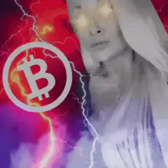 Bitcoin lightning woman