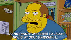 Mr. Burns laughs and cries