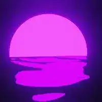 purple synthwave sunset