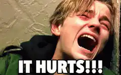 It Hurts!!! Crying Boy Meme