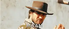 Clint Eastwood tipping hat ma'am