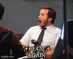 Chris Pratt shocked 69,420 again