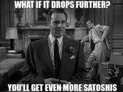 What if it drops further? You'll get even more satoshis
