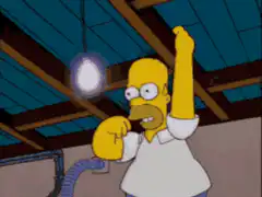 Homer Simpson gets electrocuted