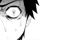 Anime character eye with floating eye