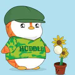 Penguin with flowers