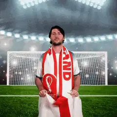 Man cheering with England flag