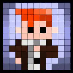 Pixel art character morphing