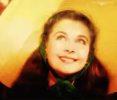 Vivien Leigh smiling and looking up