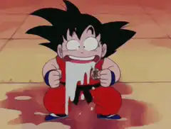 Goku drooling over food