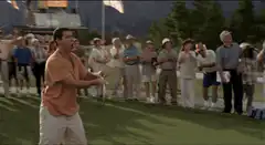Happygolucky golfer celebrates