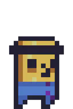 pixel art character bobbing