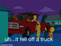Homer Simpson it fell off a truck