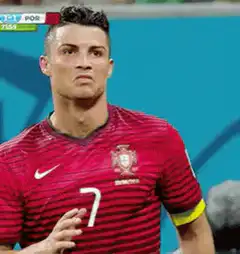 Cristiano Ronaldo pouting face